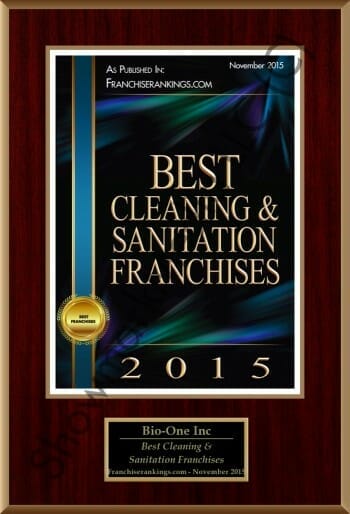 Bio-One Of Long Beach decontamination and biohazard cleaning team award